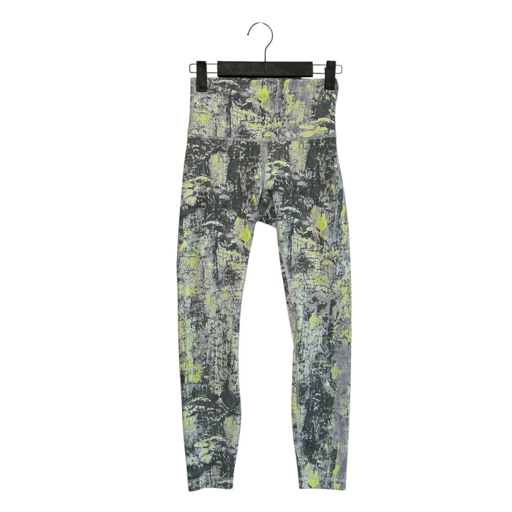 Lululemon Wunder Train High-Rise Tight 25" Womens Sz 4 Cinder Grain Spruce Multi